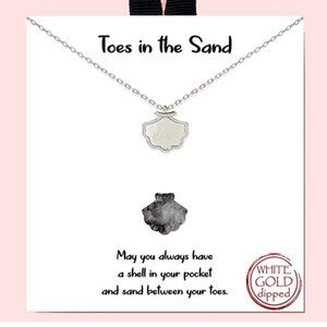 153. Toes in the Sand White Gold Dipped